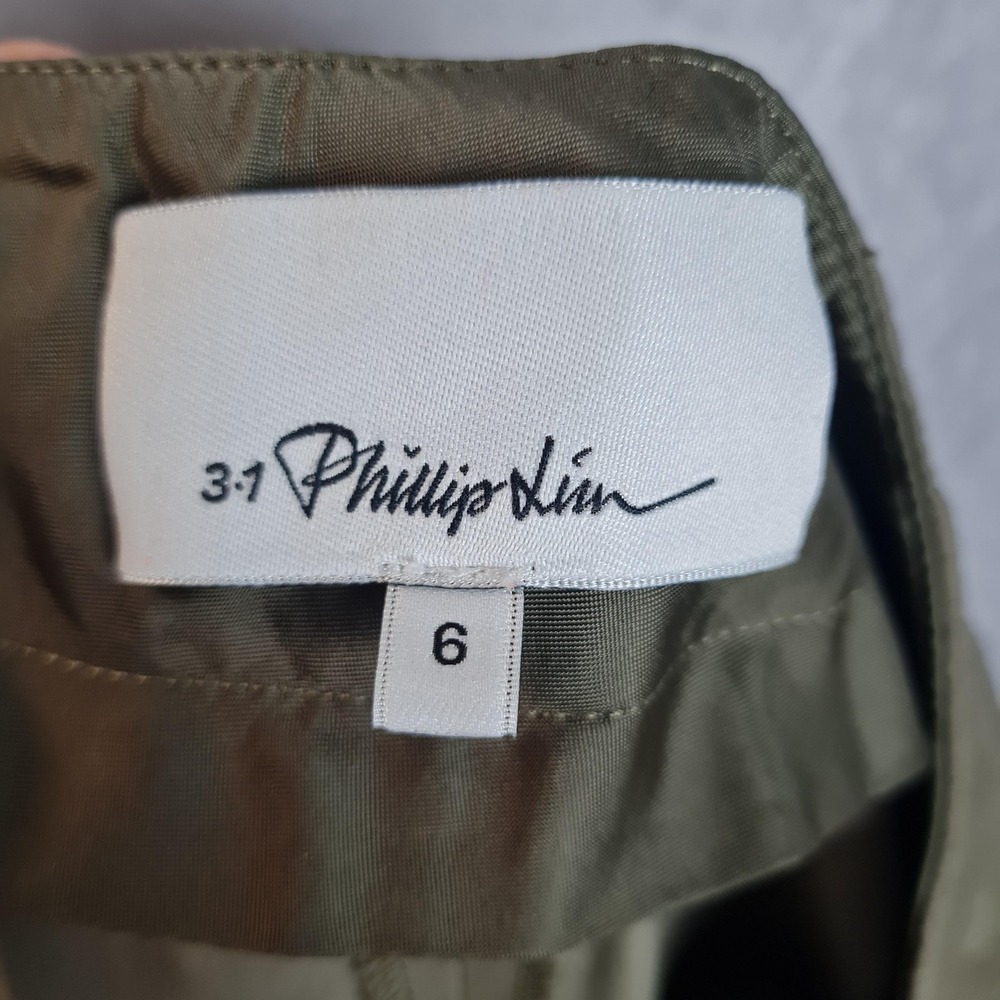 3.1 Phillip Lim Pants Womens 6 Green Viscose Jogger Elastic Cuff Relaxed Pull On - Picture 14 of 16